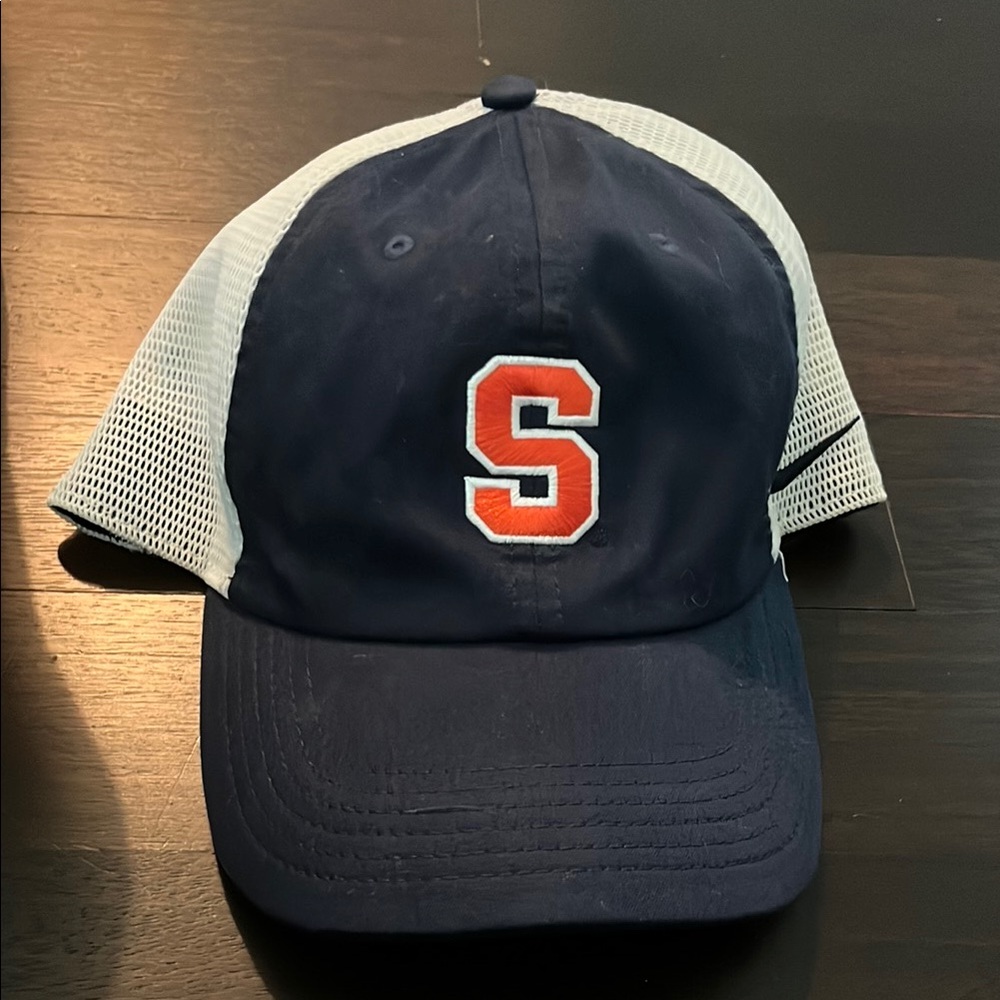 Nike Navy and White Syracuse Trucker Hat